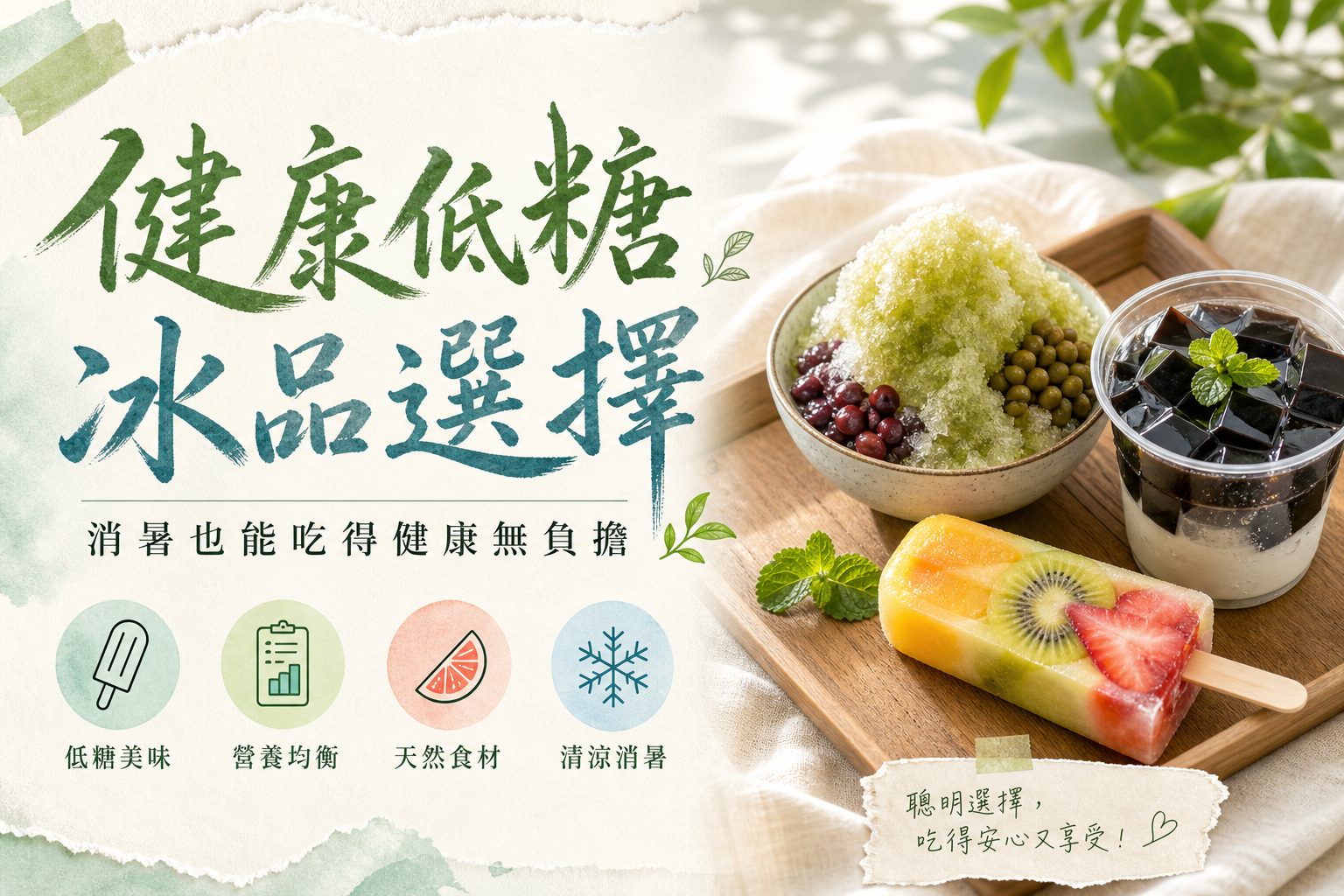 健康低糖冰品選擇