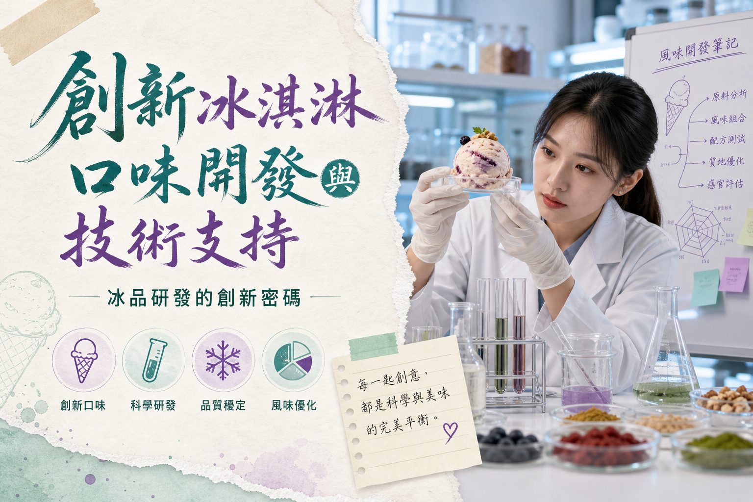 創新冰淇淋口味開發與技術支持